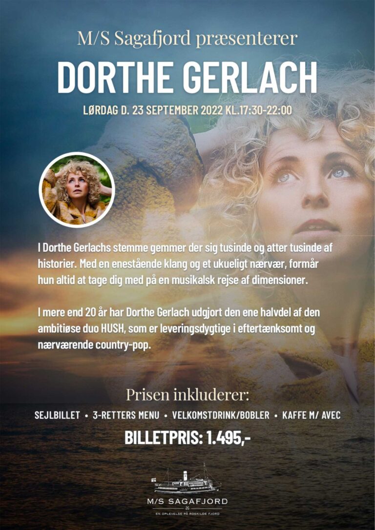 Koncert med Dorthe Gerlach Lørdag d. 23 September 2023 kl 17.30-22.00