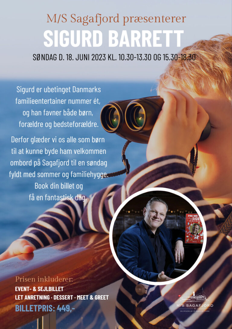 Koncert med Sigurd Barrett Søndag d. 18 Juni 2023 kl 15.30-18.30