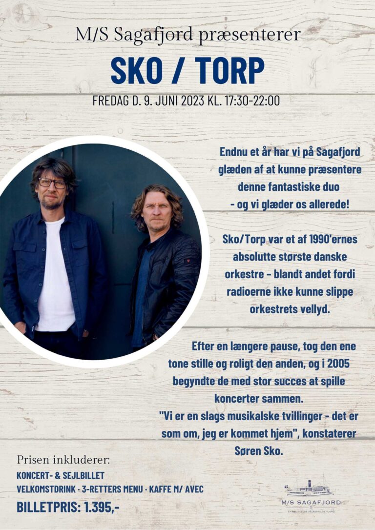 Koncert med Sko/Torp Fredag d. 9 juni 2023 kl 17.30-22.00